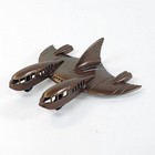 Marx Hard Plastic Spaceship   2      gold 1950s Scifi Futuristic Space Airplane 