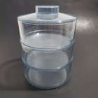 Tupperware Preludio 3 Tier Stacking Set Acrylic Blue Watercolor Candy Vanity Vtg
