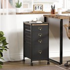 Mobile File Cabinet With 2 4 Drawers  Filing Storage Unit For A4   Letter Sizes