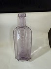 Antique Injection Brou Paris Amethyst Purple Glass Medicine Bottle C1890