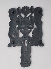 Vintage 1950 Cast Iron Rustic Decorative Trivet With Grape Motif