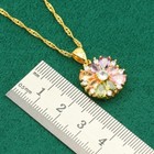 925 Silver Cz Tourmaline Multi Ring Earrings Bracelet Pendant Necklace Set