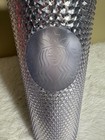 Starbucks Studded Platinum Silver Bling Cold Cup 2019 Tumbler 24oz Venti Rare