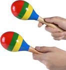 Maracas Hand Percussion Rattles  Wooden Rumba Shaker Musical Instrument For Kids