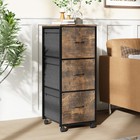 File Cabinet With 3 Large Fabric Drawers  105l Total Storage  Under-desk Printer