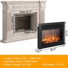 28 5  Fireplace Electric Embedded Insert Heater Glass Log Flame Remote