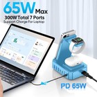 Zutspzss 10 In 1 Wireless Charger 300w Gan Iii For Iphone Watch Blue