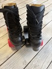Riedell Roller Skates Black Pink Wheels Junior Size 12 Sure-grip Quad Skates