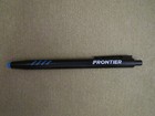 Frontier Airlines Black W blue Retractable Ballpoint Pen  Stylus Tip  Black Ink