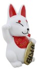 Japanese Charm Maneki Kitsune Fox Statue Inari Shiba Inu Supernatural Wisdom