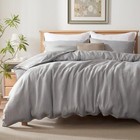  100  Linen Duvet Cover Set With Button Closure  3 Pieces  1 Duvet Cover With 