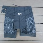 Tyr Womens 6  Competitor Black Tri Triathlon Padded Shorts Size S New