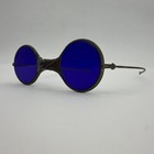 American Optical Melters Leather Strap Goggles 1031e Cobalt Glass Lenses C2