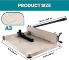 17 heavy Duty Guillotine Paper Cutter a3 Manual Paper Trimmer 400 Sheet Capacity