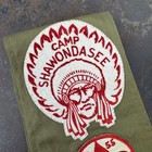 Vtg C 1950s Boy Scouts Sash Felt Camp Shawondasee   Ernwigle Scout Camp Patches