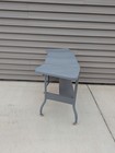 Vintage Industrial Steampunk Rolling Drop Leaf Typewriter Table Desk Metal Stand