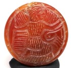 Unique Old Ancient Sassanian Carnelian Agate Stone Stamp Intaglio Seal Bead