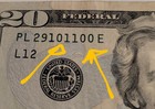 2017  A Misaligned    20 Dollar Bill And Printing Error