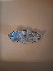 Art Deco Style Silver Dress Clip brooch