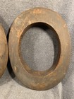 Antique Wooden Block Hat Brim Mold Millinery Forms Lot Of 2 As Shown