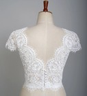 Wedding Dress Topper Jacket For Bride Cap Sleeve White Ivory Top Accessories
