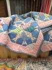 Vintage 82    By 82    Multicolored Patchwork Hand Sewn Twin Quilt