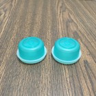 Tupperware Smidgets Mini Tiny Bowl Containers 1oz Teal Lot Of 2 New
