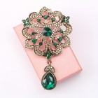 Vintage Water Crystal Baroque Cut Pendant Brooch For Women