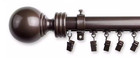 110 - 156 In  Cordless Traverse Curtain Rod - W 40 Sliders  Cocoa Ch150-04-110-7