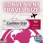 Cushion Grip Thermoplastic Denture Adhesive  0 35 Oz Travel Size  pack Of 10 