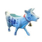 Vintage Delft Blue Cow Creamer Holland Dbl Dutch Pottery Cream Pitcher W  Box