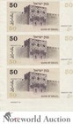 Israel 50 Shequalim 1978 P 46a Uncut 3 In 1 Unc