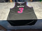Nwt Nike Miami Heat Dwayne Wade Black Miami Vice Swingman Jersey Size 48 Medium