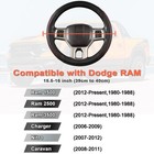 Customized Steering Wheel Cover For Dodge Ram 1500 2500 3500 16 Inch