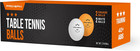 Table Tennis Balls 3-star Premium Abs 40mm White Orange 4-pack Indoor Outdoor