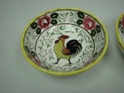 Beautiful Set Of 2 Vintage Ucagco Py Provincial Rooster   Roses 6  Bowls