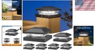 Brighten Your Garden With Waterproof Solar Post Lights - 6 Pack  Cool White