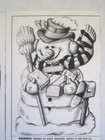 Tri Chem Snowman   Santa Claus Christmas Mini Picture Set Liquid Embroidery