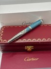 Luxurious Cartier R Series Unique Gem Design Metal Body  blue Ink ballpoint Pen