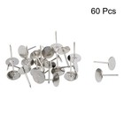 60pcs 16mmx25mm Upholstery Nails Tacks Silver Tone