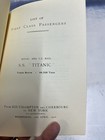 Titanic White Star Line 1st Class Passenger Brochure List