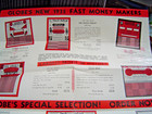 1935 Punch Tip Board Trade Stimulator Gambling Card    Catalog    Open 18  X 24 