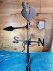Vintage Cast Iron Weathervane  Can Be Used Indoor Or Out Rooster On The Top