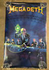 Vintage Megadeth Rust In Peace Official Poster Original 1990 Rare 34  X 22 