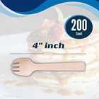 4  Mini Wooden Sporks compostable Birchwood - Pack Of 200ct