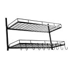 Pot And Pan Rack Organizer Hanger Storage Wall Holder Kitchen Cookware Hanging