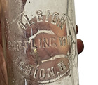 Vintage Embossed Clear Bottle Albion  N y   Albion Bottling Works 7 Fluid Oz 