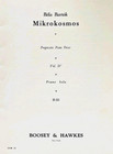 Vintage 1940 Bela Bartok Mikrokosmos Piano Sheet Music - Vol  Iv