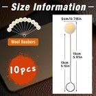 Butuze 15 Pcs Wool Daubers  Daubers For Leather Dye 10 Pcs  Light Yellow