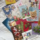Lot Of 50 Vintage Greeting Cards Birthday Ephemera Baby Marriage Christmas Craft